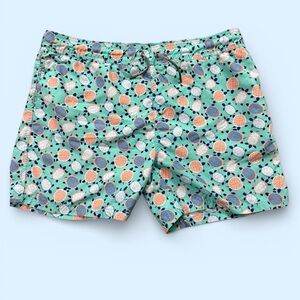 Zingara Men’s Swim Trunks Size M – Sea Turtle Print Teal Orange Blue Mesh Lined